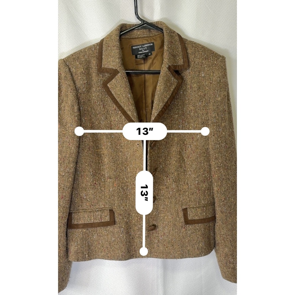 Maggy London Brown Confetti Blazer SIZE 14 - Picture 2 of 5